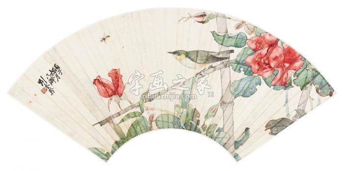 刘奎龄丙子（1936）年作花鸟镜片设色纸本字画之家