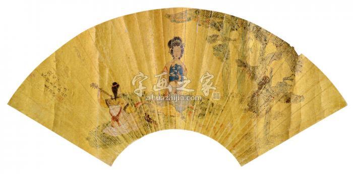 李秋君仕女图镜片设色纸本字画之家