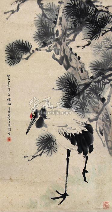 张正吟松鹤图字画之家
