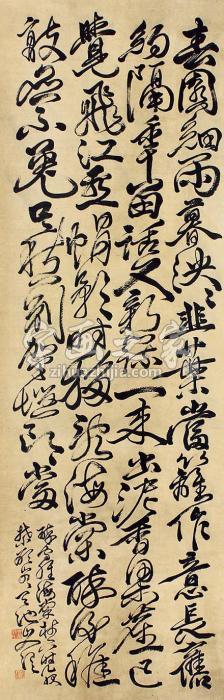 徐渭书法立轴纸本字画之家