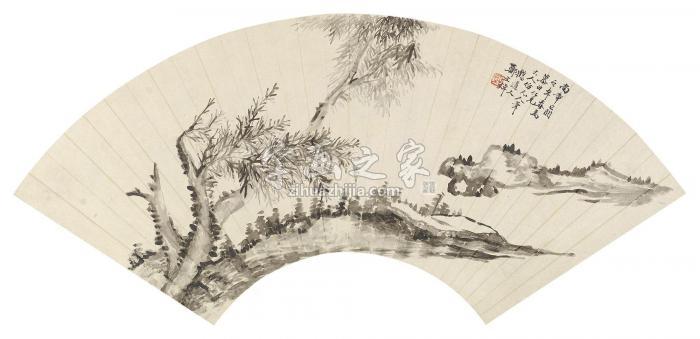 郑文焯元人笔意镜片水墨纸本字画之家