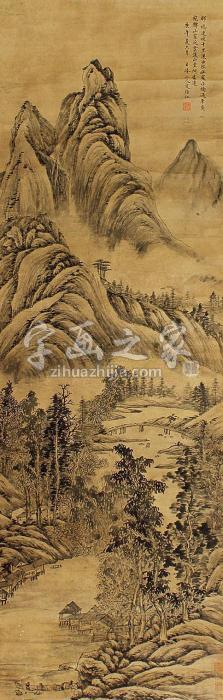 文伯仁山水立轴纸本字画之家
