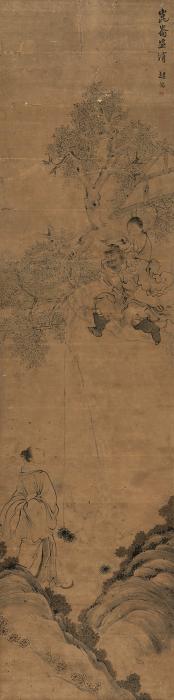 胡锡珪昆仑盗绡立轴纸本字画之家