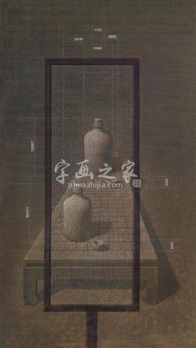 姜吉安2009年作看法NO.1绢本水墨字画之家