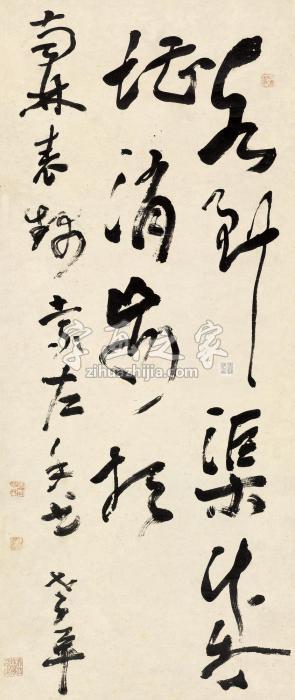 高凤翰草书文立轴纸本字画之家