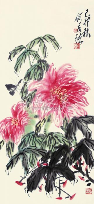 何水法花卉立轴纸本字画之家