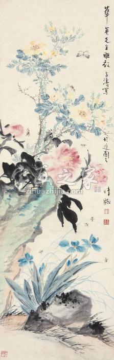 王雪涛秋意草虫镜心设色纸本字画之家