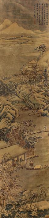 黄易山水立轴绢本字画之家