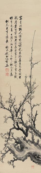 冯镜如己卯（1879年）作墨梅图立轴纸本字画之家