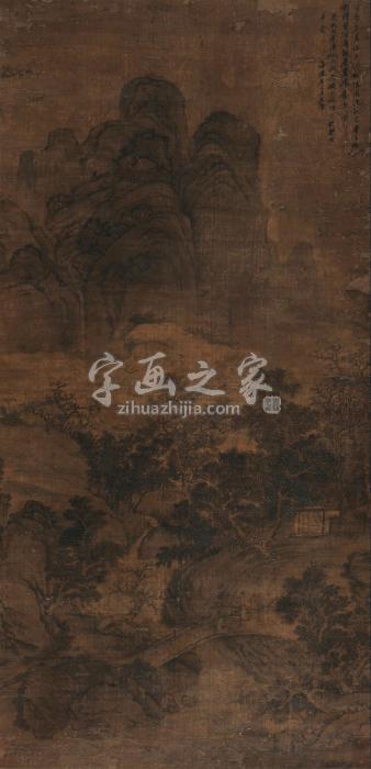 王翚1685年作仿赵令穰山水立轴设色绢本字画之家