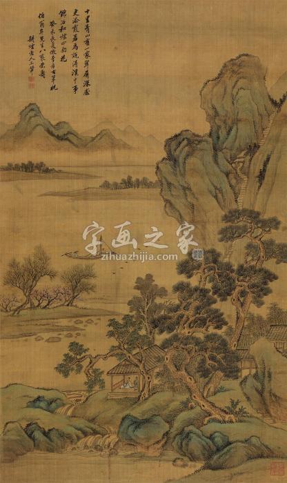 王翚1703年作仿李希古山水立轴绢本字画之家