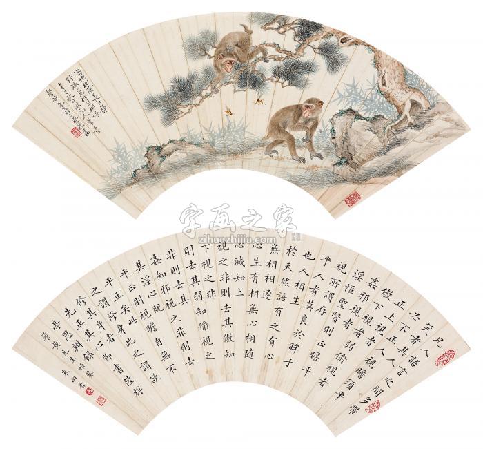蔡铣朱雨香辛巳（1941年）作封侯图字画之家