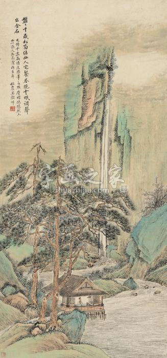 吴穀祥节结庐松壑图立轴纸本字画之家