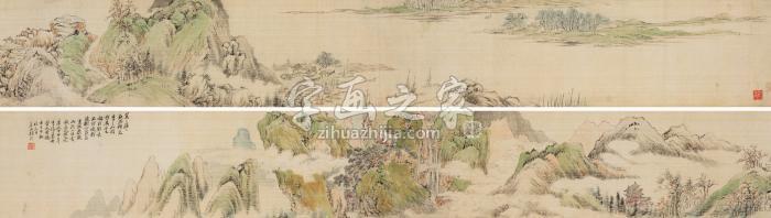 顾沄壬午（1882年）作溪山競秀图手卷绢本字画之家