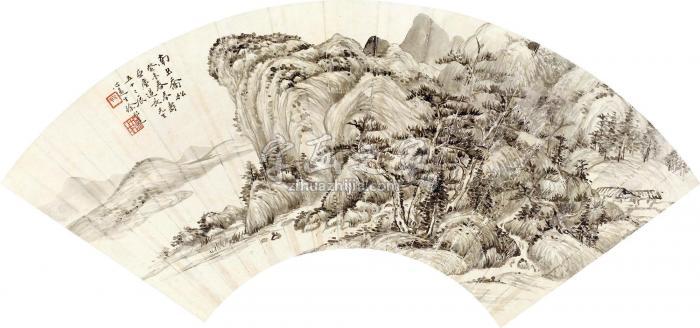 徐邦达癸未（1943）年作南岳乔松扇面水墨纸本字画之家
