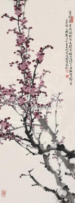 王闲影红梅镜心纸本字画之家