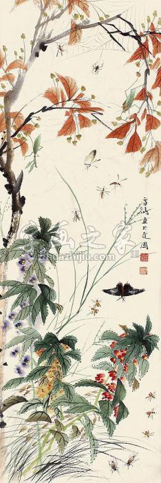 王雪涛花卉立轴纸本字画之家