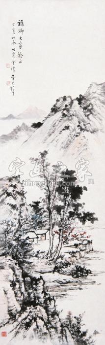 黄君璧1947年作山水镜心设色纸本字画之家