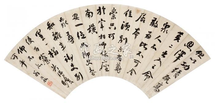 翁同龢行书扇面纸本字画之家