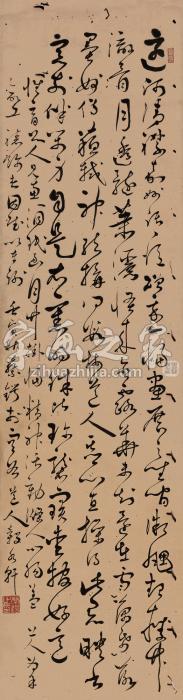 蔡锷壬寅（1902年）作草书立轴纸本字画之家