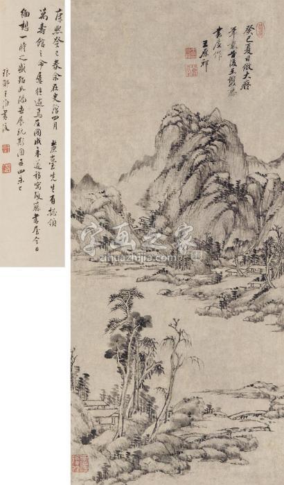 王原祁1713年作仿大痴笔意图立轴纸本字画之家