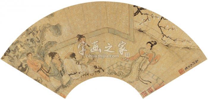 尤求探梅图镜心纸本字画之家