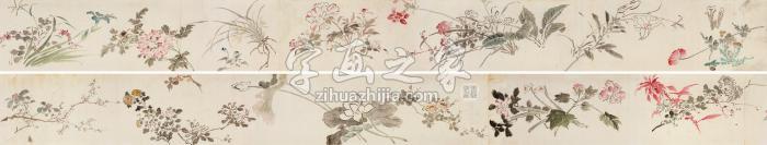 佚名百花图卷手卷纸本字画之家