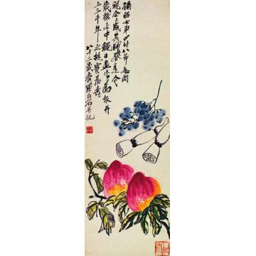 齐白石《双寿图》立轴