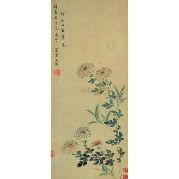 朱为弼《花卉》立轴