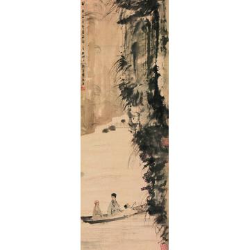 傅抱石1944年作赤壁夜游立轴字画之家