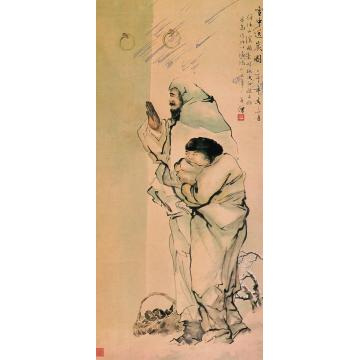 黄幻吾1941年作雪中送炭立轴字画之家