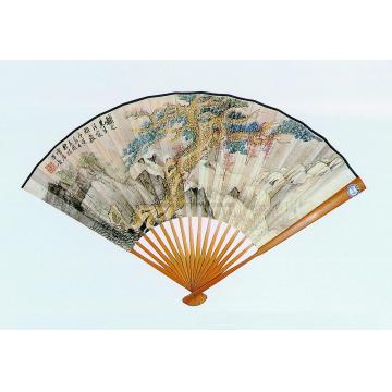 张石园山水、楷书成扇