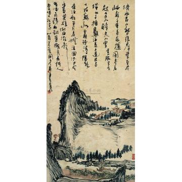 潘天寿浔阳夜泊立轴字画之家