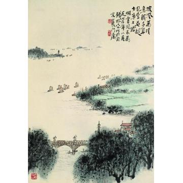 钱松嵒波澄万顷图立轴