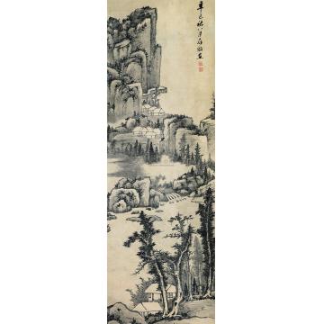 罗牧山水立轴