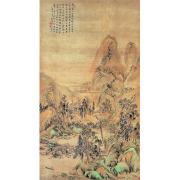 华嵒1750年作夏景山水立轴字画之家