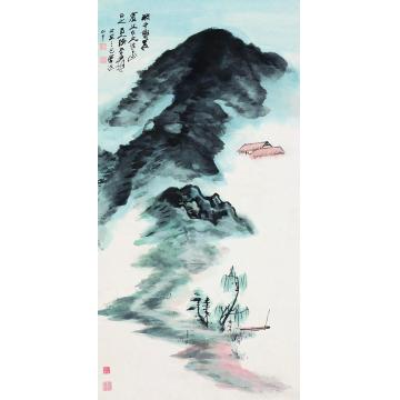 张大千一九六三年作云山隐居立轴字画之家