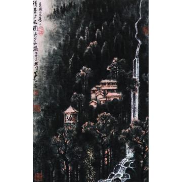 李可染一九八四年作清音夕照镜心字画之家