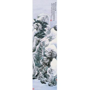 冯超然一九三三年作仿郭熙幽谷图立轴