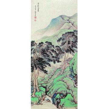 陈少梅青绿山水立轴字画之家