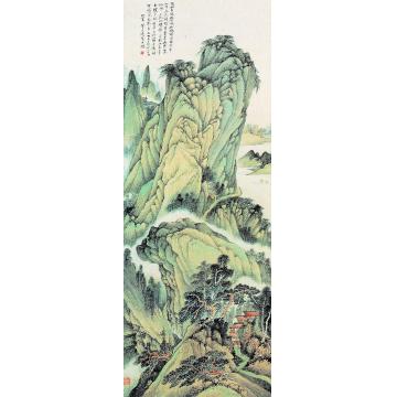 贺天健山水立轴