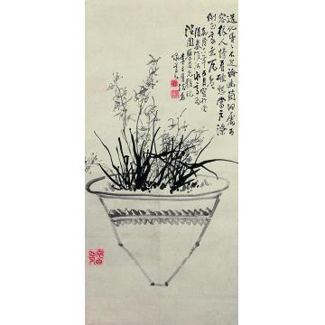 李方膺兰花立轴字画之家