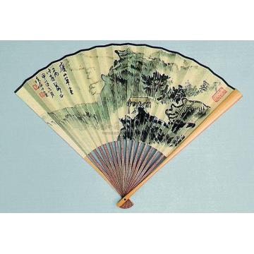陆俨少庐山草堂扇面