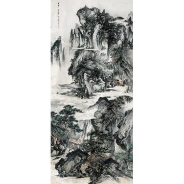 吴镜汀山水立轴