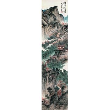 萧愻溪山秋色图立轴