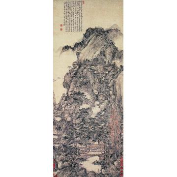 岳岱仿王蒙山水立轴字画之家