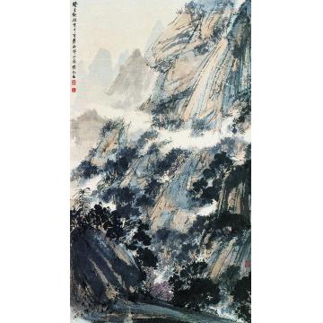 傅抱石蜀山牧归图立轴字画之家