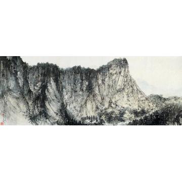 傅抱石山水横披