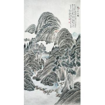 齐白石龙山七子图立轴字画之家