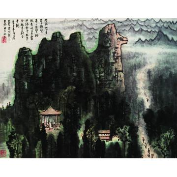 李可染一九七二年作骆驼峰镜心